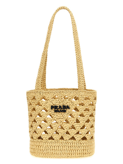 Beige Viscose Handbag
