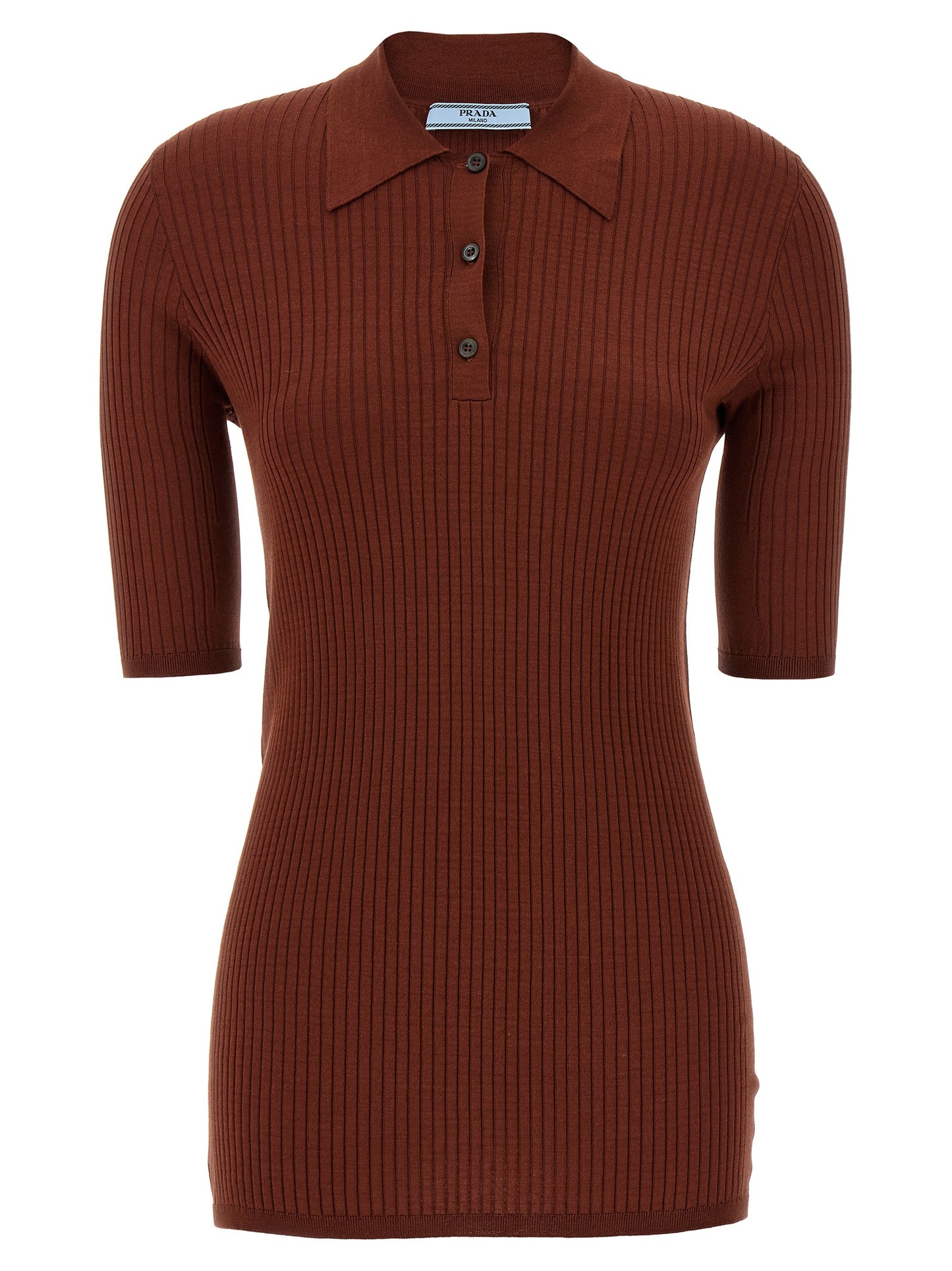 Brown Cotton Polo Shirt