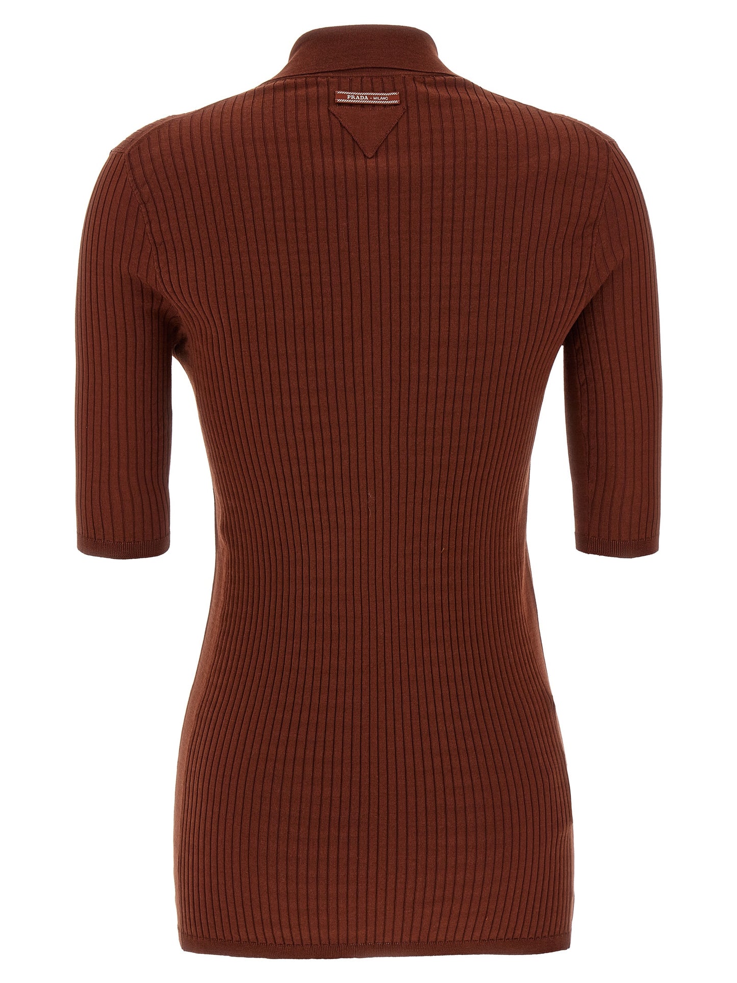 Brown Cotton Polo Shirt