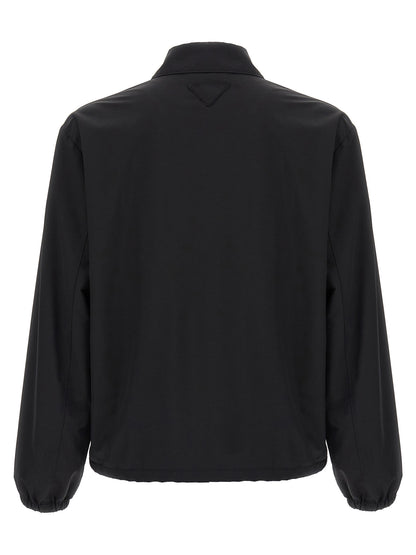Black Virgin Wool Full-Length Jacket