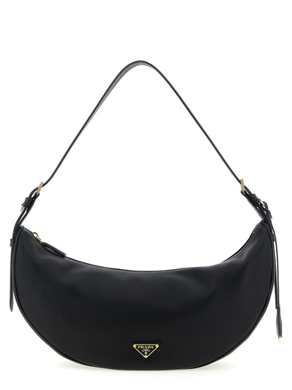 Black Calfskin Shoulder Bag