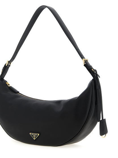 Black Calfskin Shoulder Bag