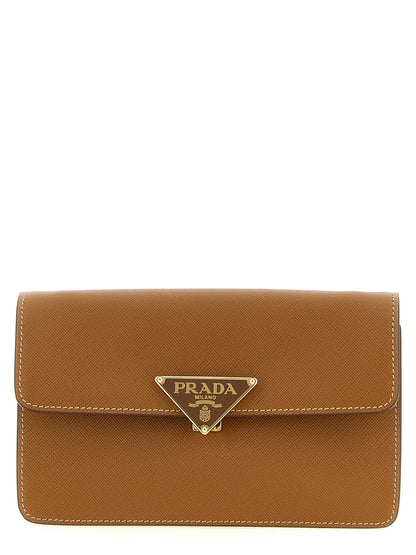 Beige Calfskin Crossbody Bag