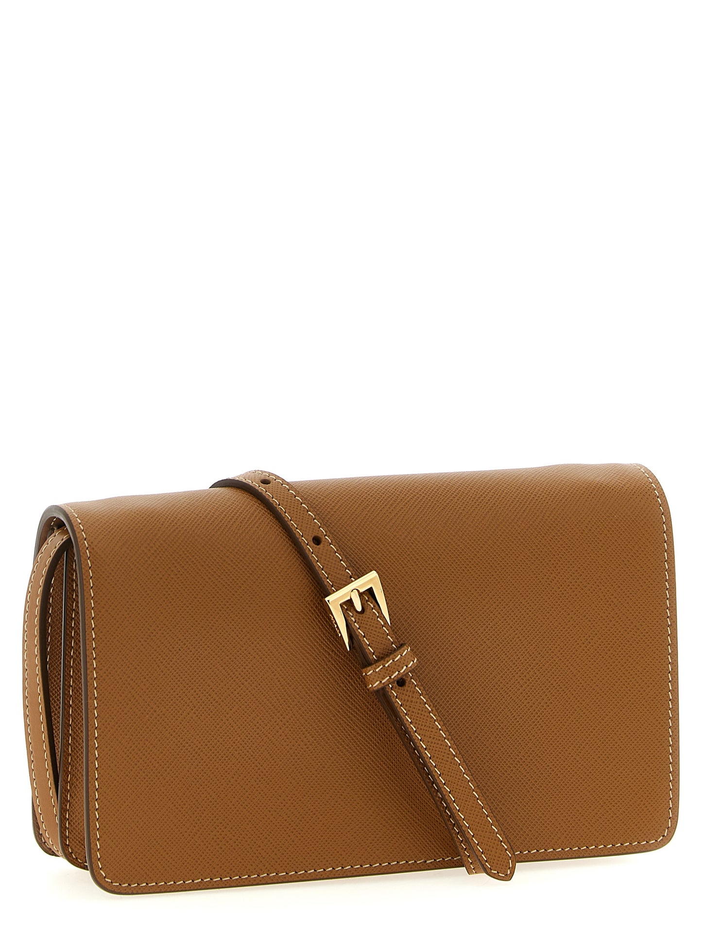 Beige Calfskin Crossbody Bag