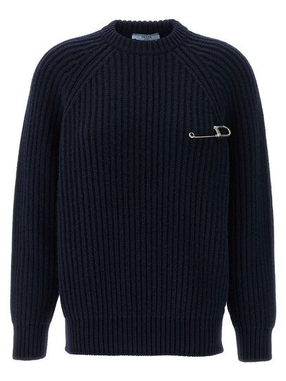 Blue Virgin Wool Cardigan