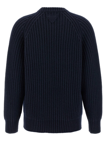 Blue Virgin Wool Cardigan