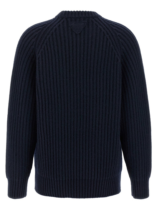 Blue Virgin Wool Cardigan