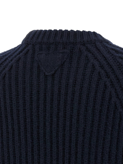 Blue Virgin Wool Cardigan