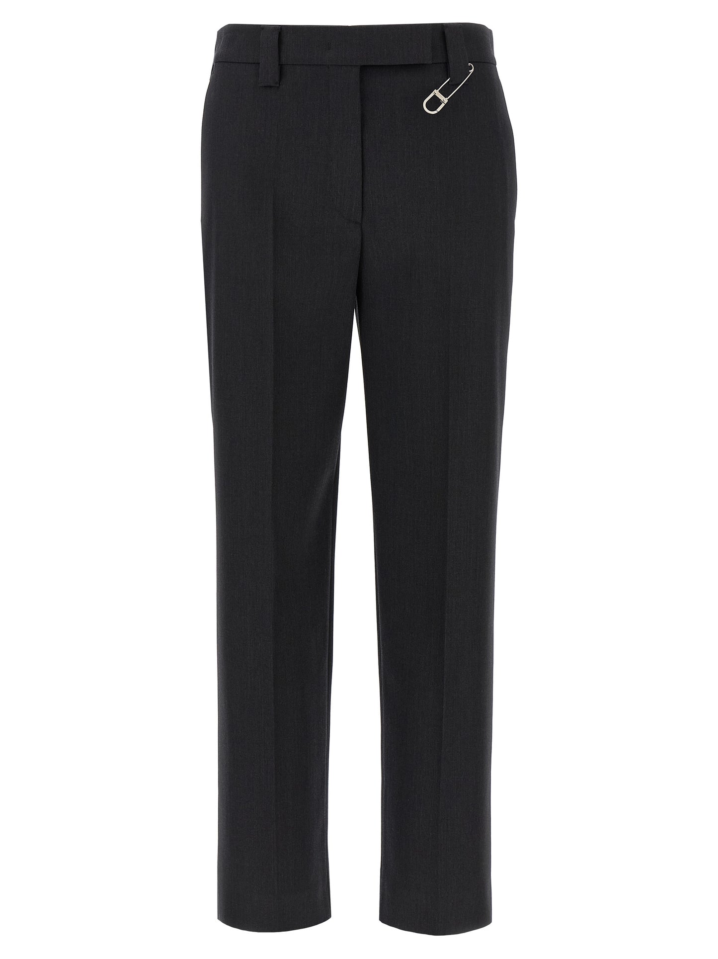 Gray Virgin Wool Dress Pants