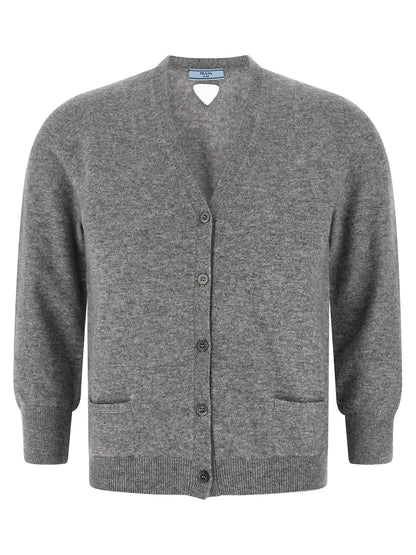 Gray Cashmere Cardigan