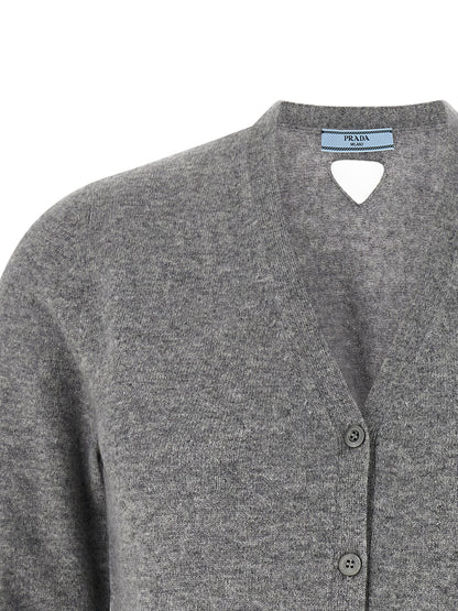 Gray Cashmere Cardigan