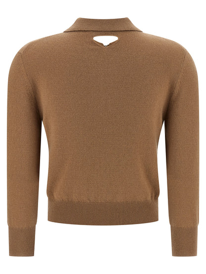 Beige Cashmere Polo Shirt