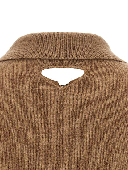 Beige Cashmere Polo Shirt