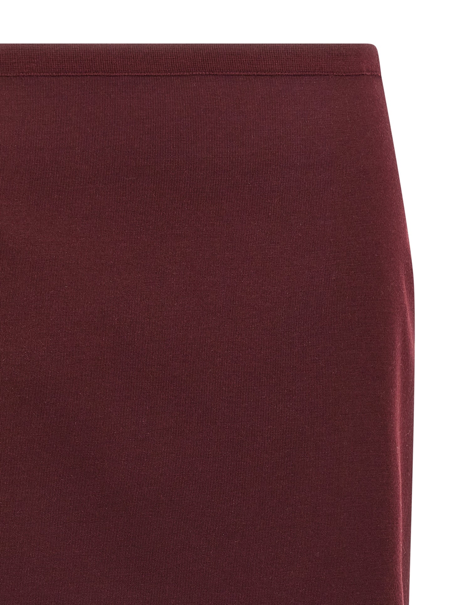 Bordeaux Virgin Wool Midi Skirt