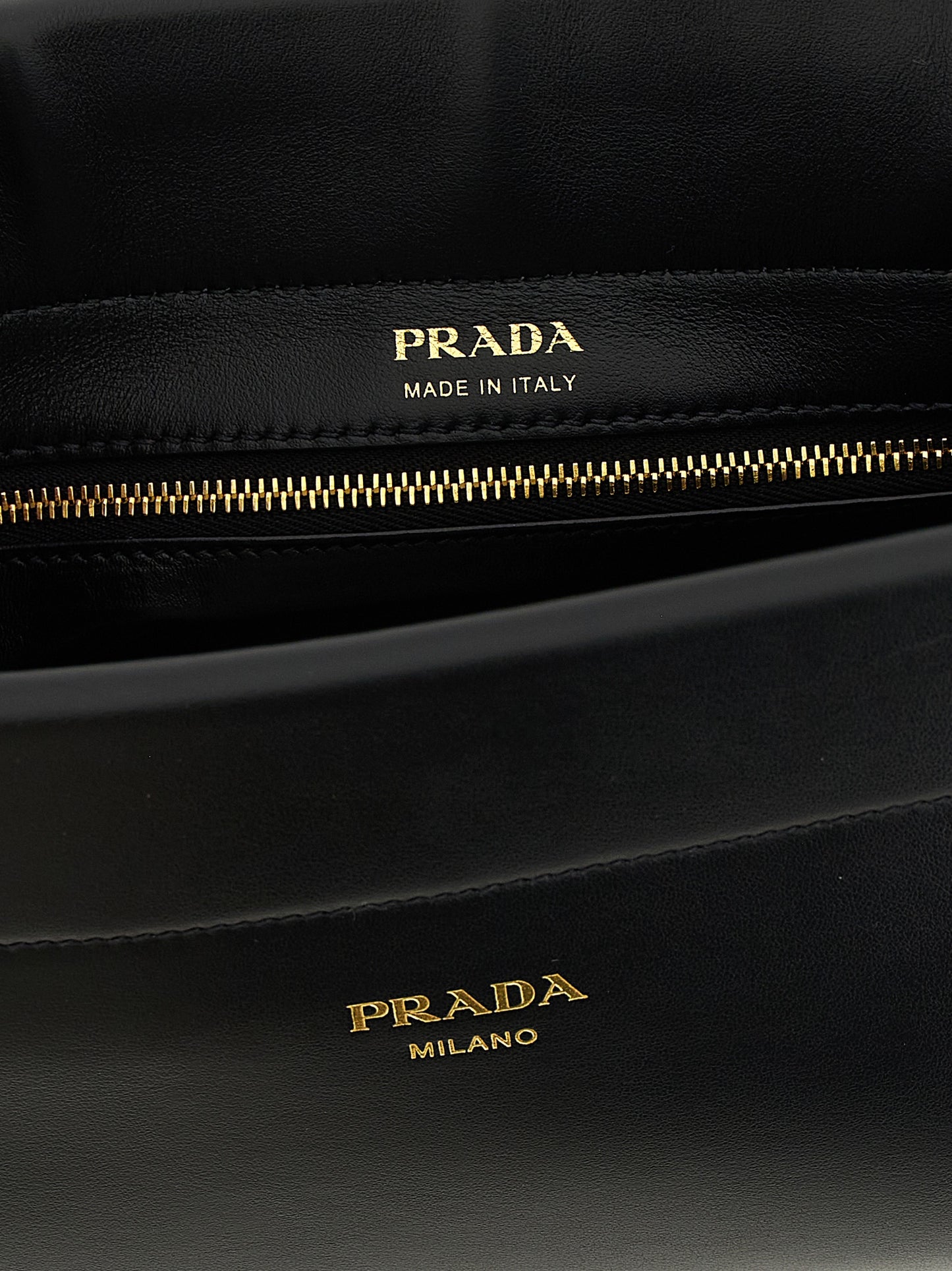 Black Calfskin Shoulder Bag