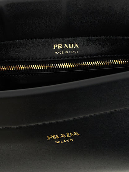 Black Calfskin Shoulder Bag