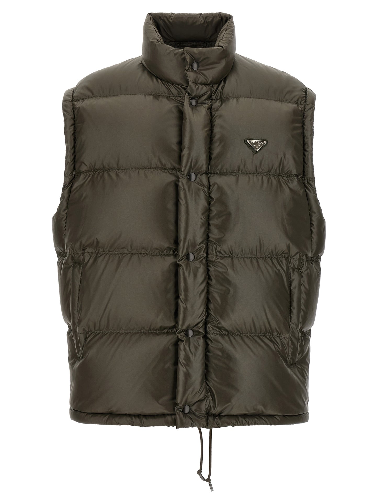 Gray Recycled Polyamide Full-Length Jacket