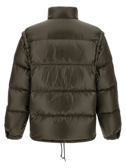Gray Recycled Polyamide Full-Length Jacket