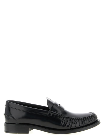 Black Calfskin Slip-On Loafers