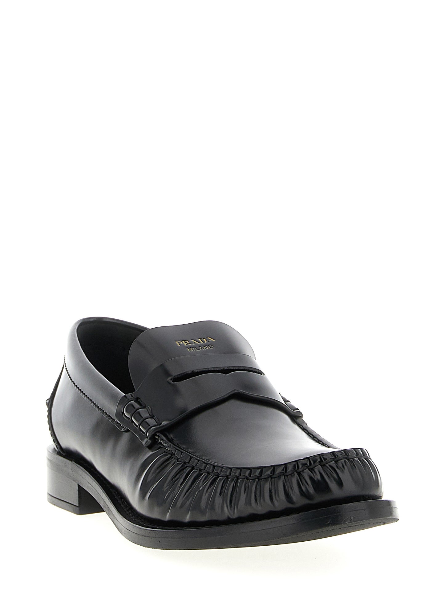 Black Calfskin Slip-On Loafers