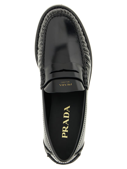 Black Calfskin Slip-On Loafers
