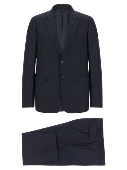 Blue Virgin Wool Two-Piece Suit