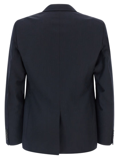 Blue Virgin Wool Two-Piece Suit