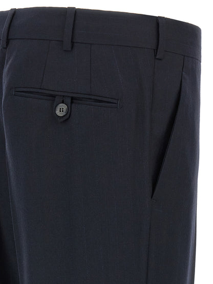 Blue Virgin Wool Two-Piece Suit