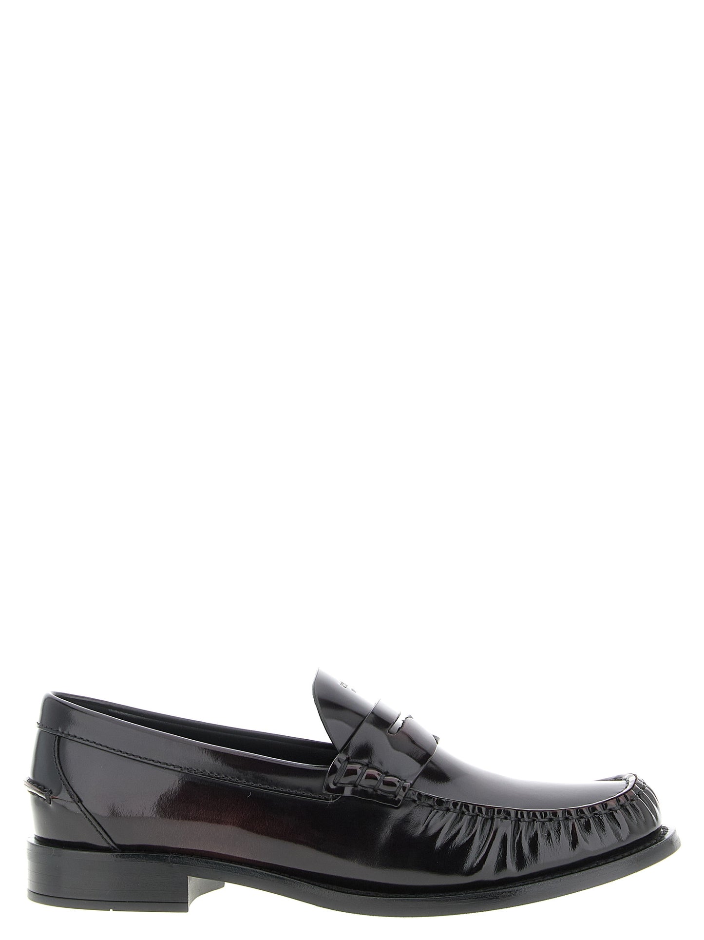 Bordeaux Calfskin Slip-On Loafers