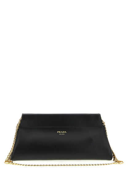 Black Calfskin Shoulder Bag