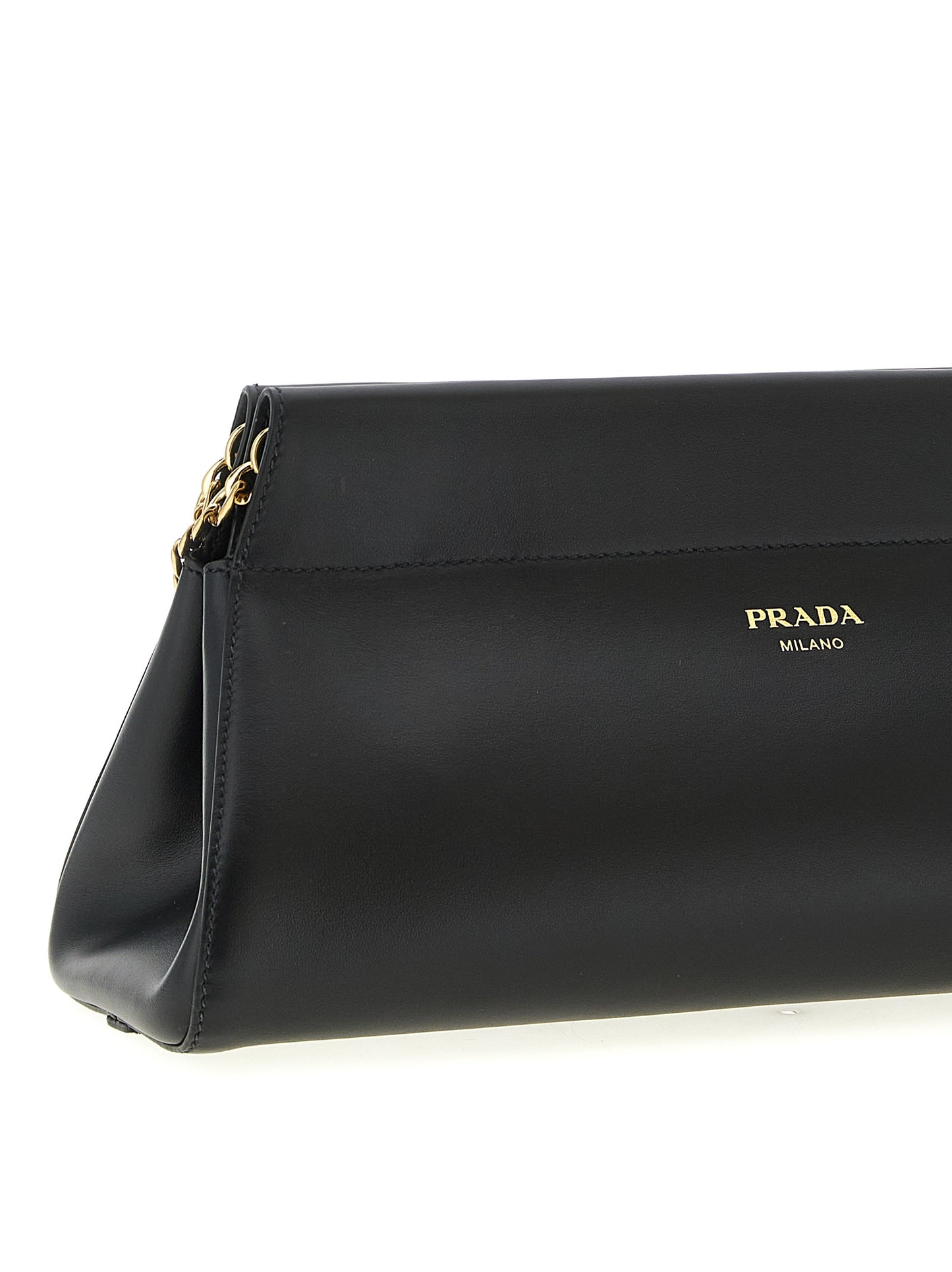 Black Calfskin Shoulder Bag