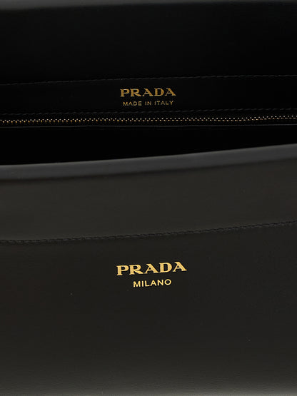 Black Calfskin Shoulder Bag