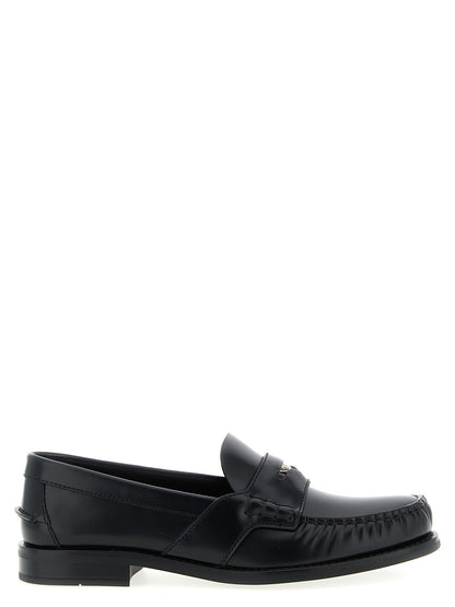 Black Calfskin Slip-On Loafers