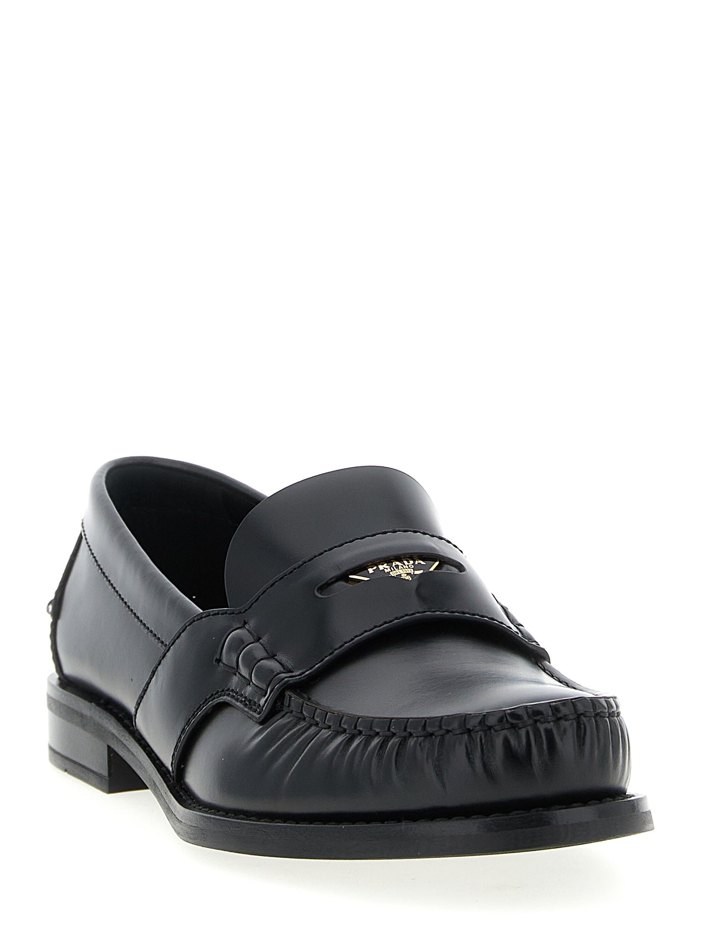Black Calfskin Slip-On Loafers