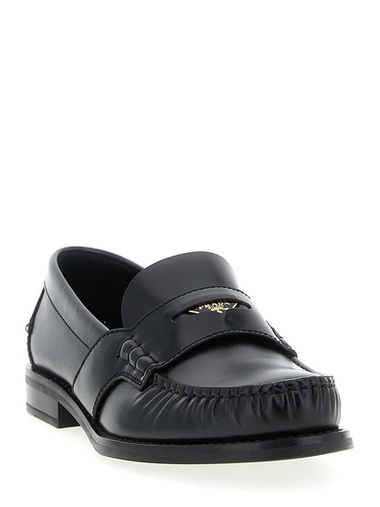 Black Calfskin Slip-On Loafers