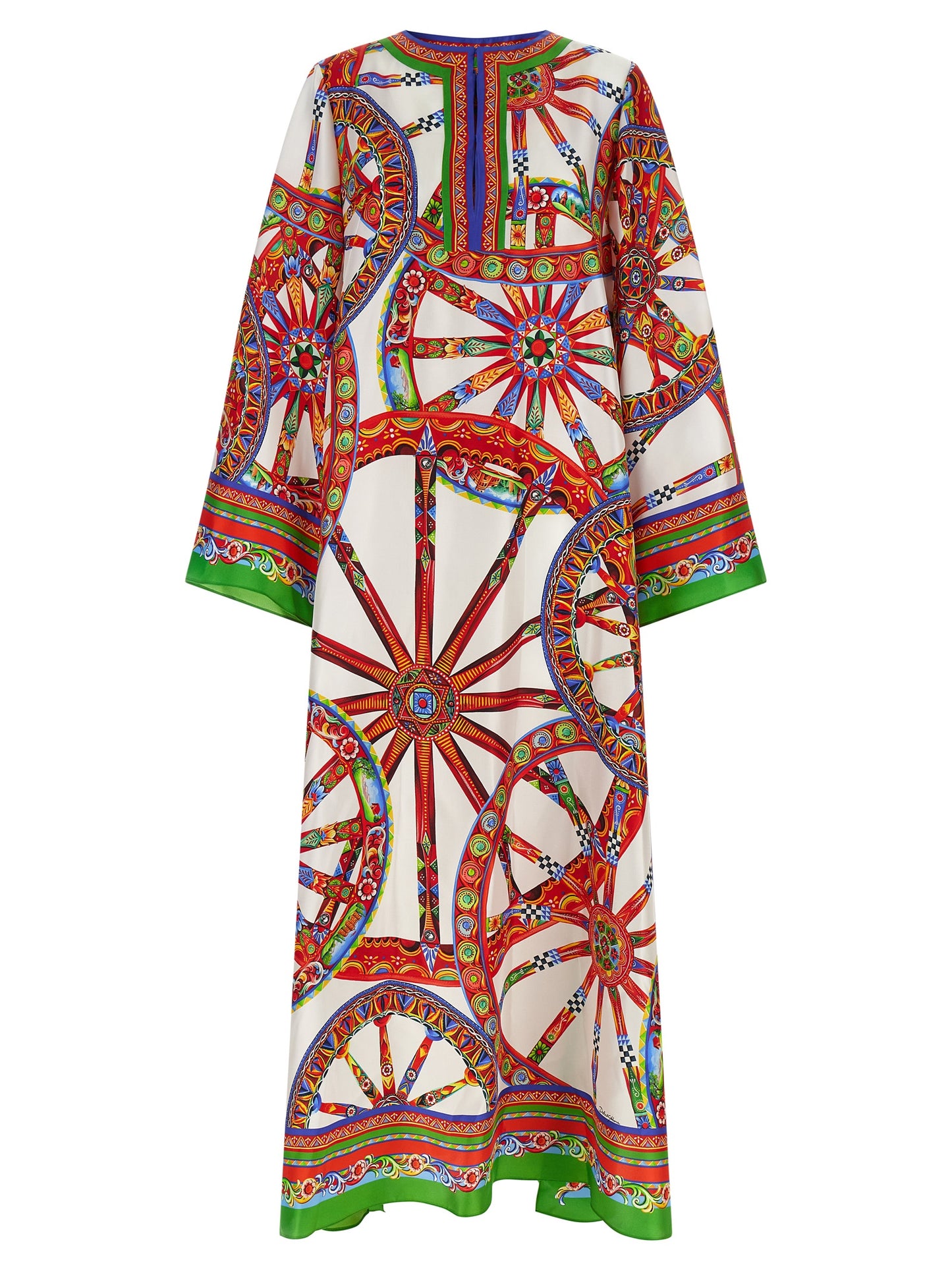 Multicolor Silk Long Dress