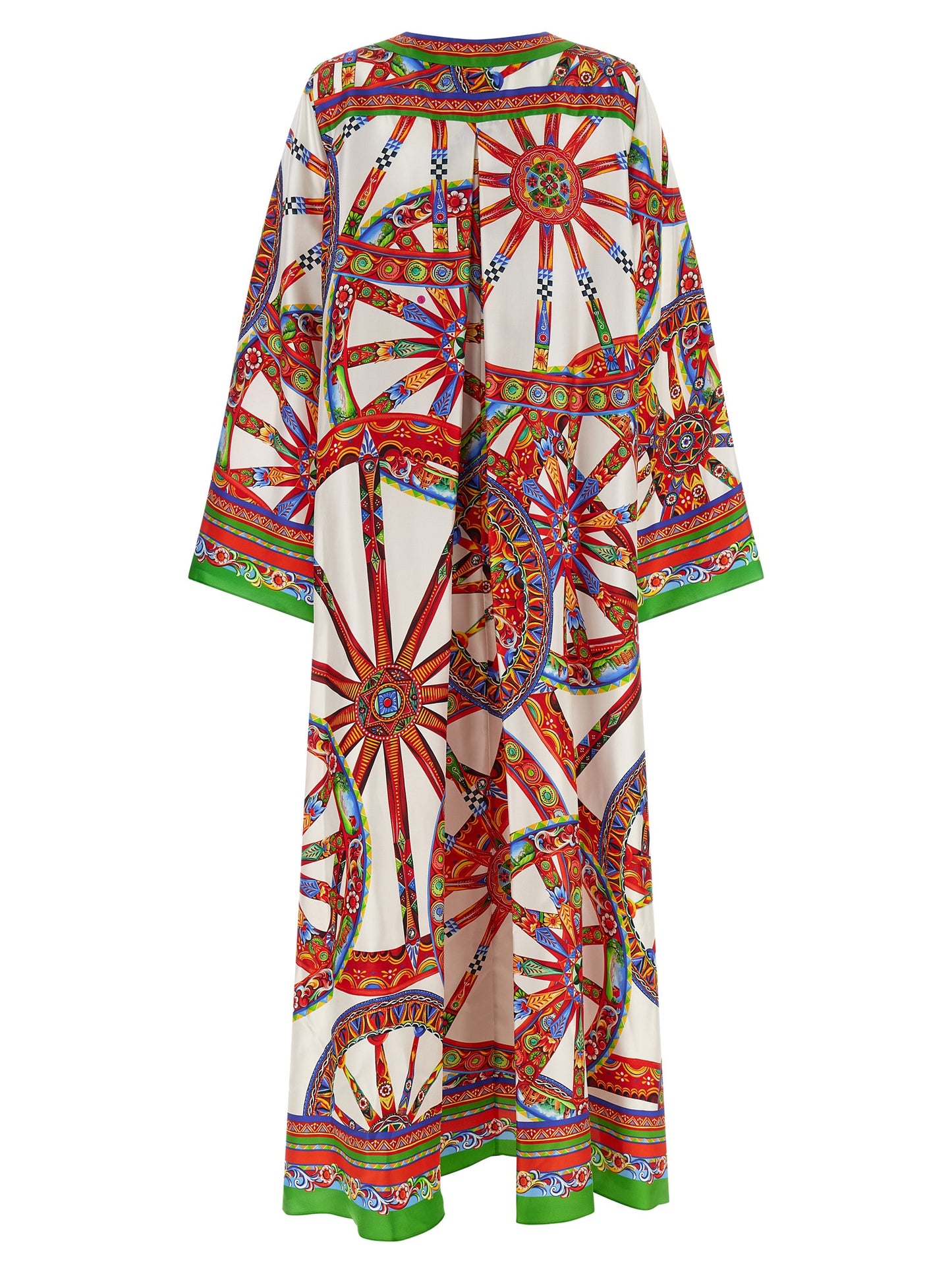 Multicolor Silk Long Dress