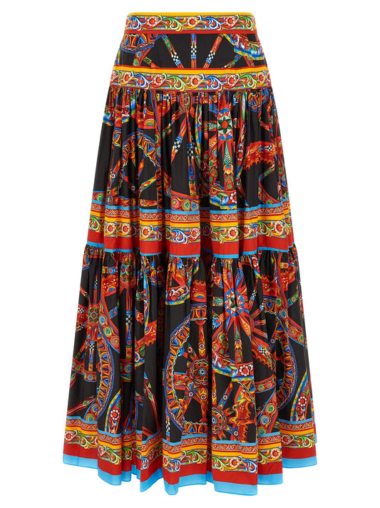 Multicolor Cotton Mini Skirt