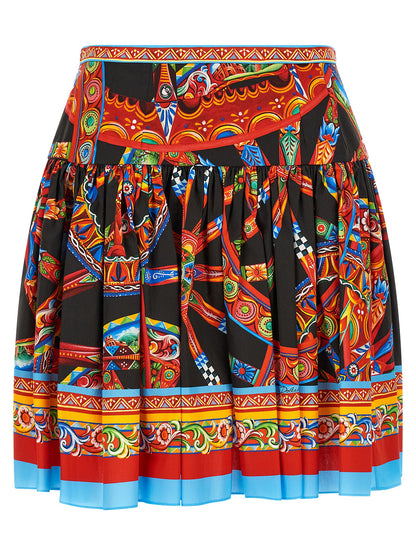 Multicolor Cotton Long Skirt