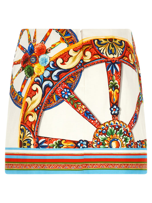 Multicolor Cotton Long Skirt