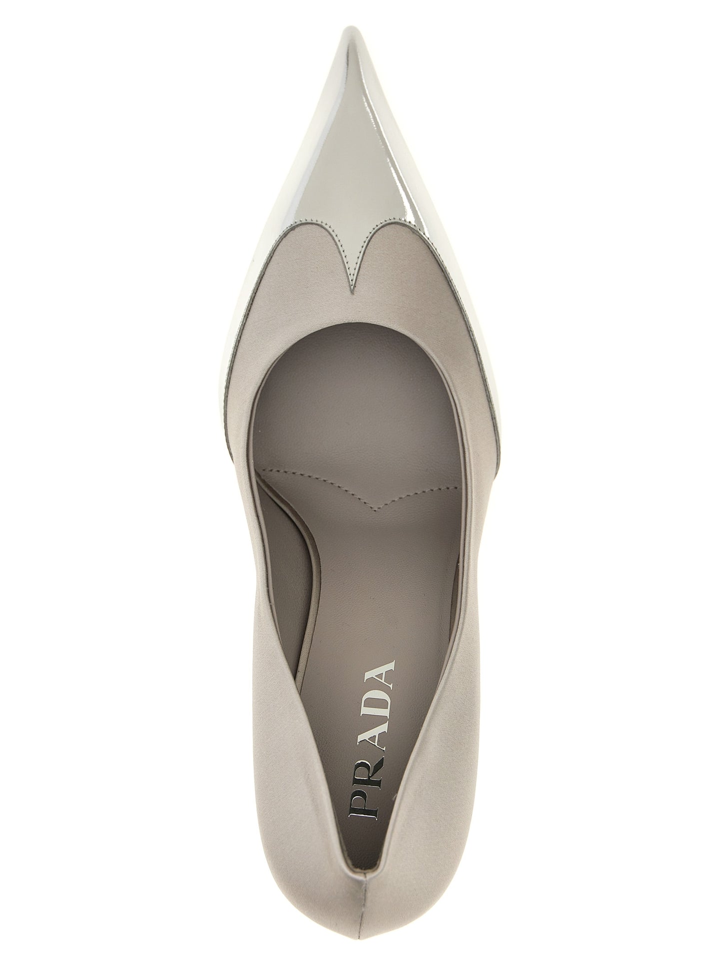 Silver Viscose High Heel Pumps