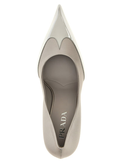 Silver Viscose High Heel Pumps