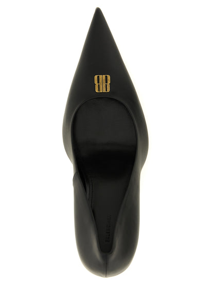 Black Calfskin High Heel Pumps