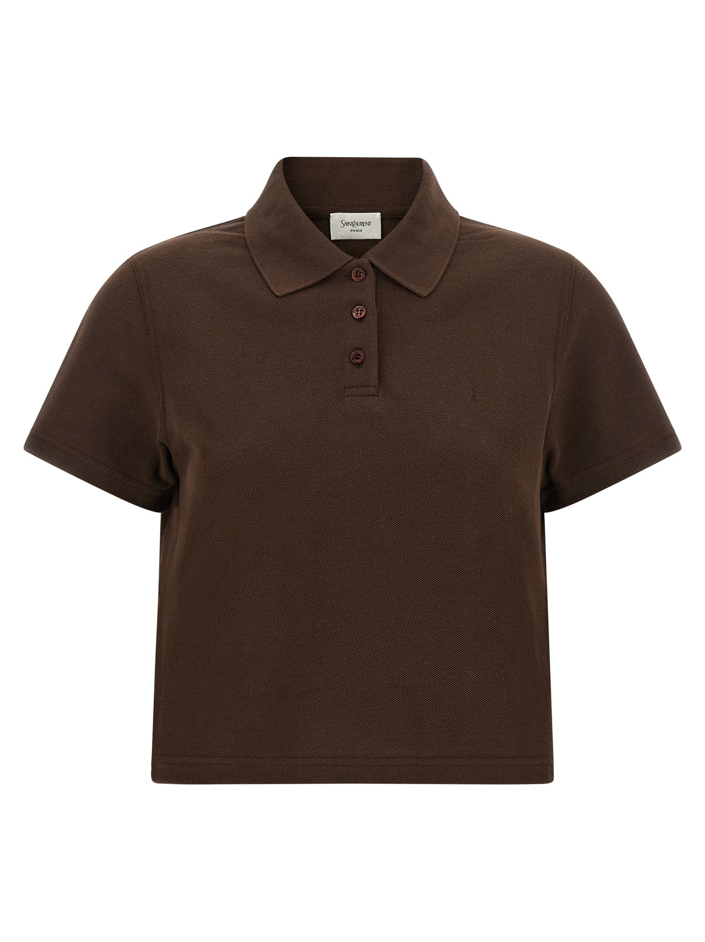 Brown Cotton Polo Shirt