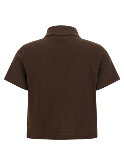 Brown Cotton Polo Shirt
