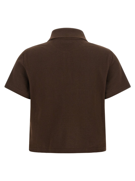 Brown Cotton Polo Shirt