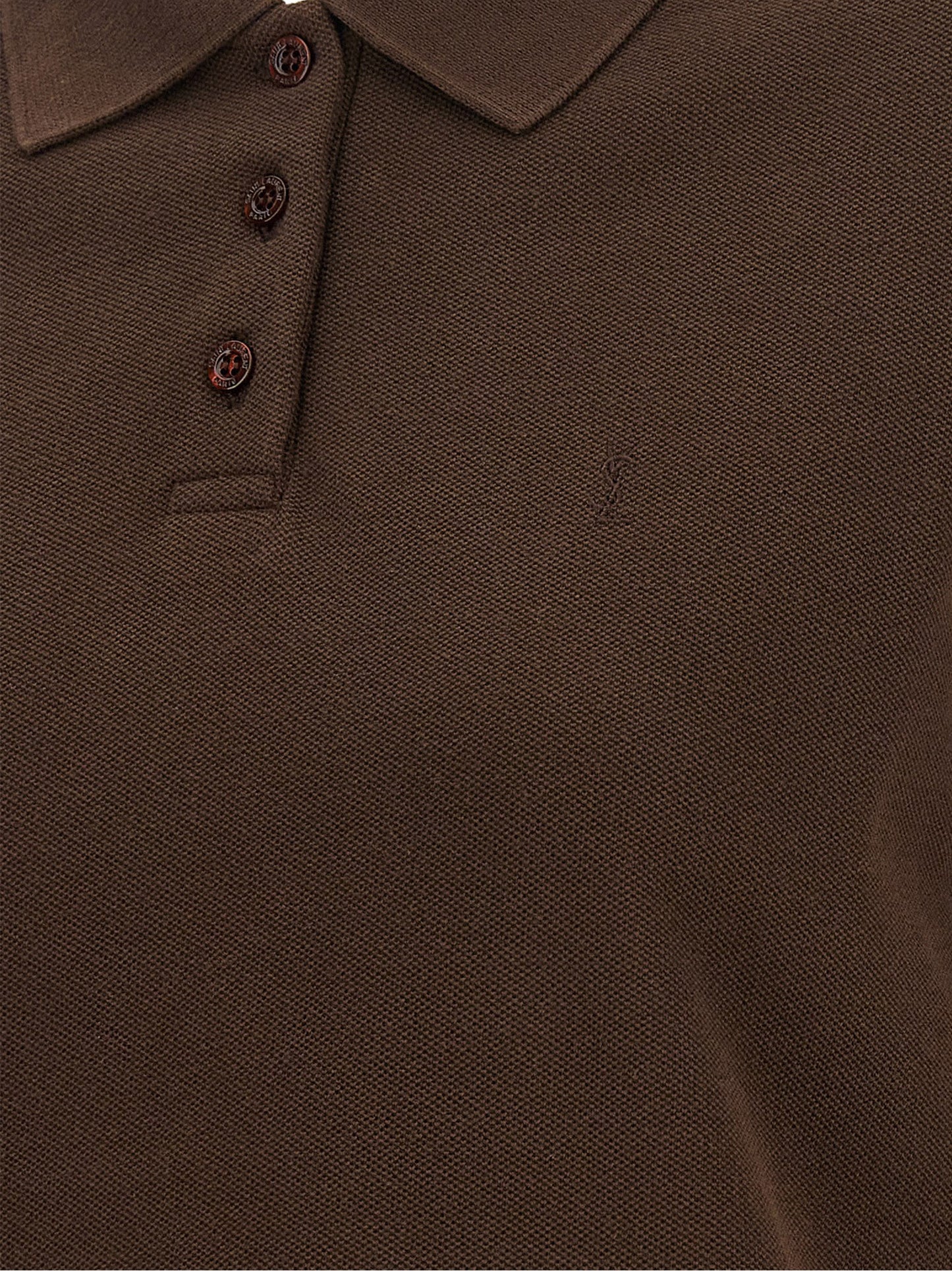 Brown Cotton Polo Shirt