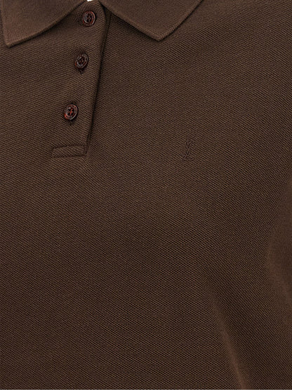 Brown Cotton Polo Shirt