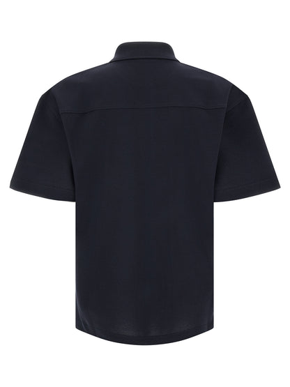 Blue Cotton Polo Shirt