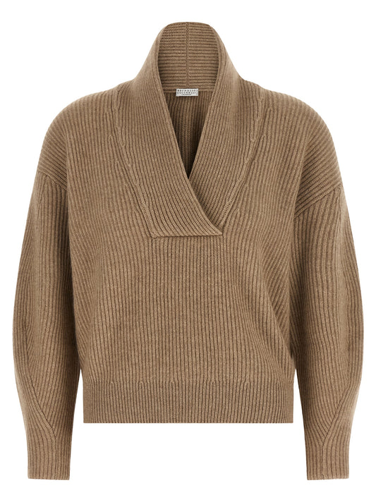 Beige Cashmere Cardigan